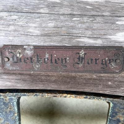 BERKLEY FORGE #2 ~ Wood With Metal Patchwork Design Park Bench
