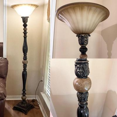 Black & Gold Embellished Floor Lamp ~ #2