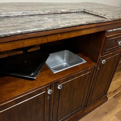 AICO ~ MICHEAL AMINI ~ Inlaid Marble Top Bar