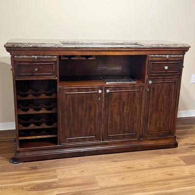 AICO ~ MICHEAL AMINI ~ Inlaid Marble Top Bar