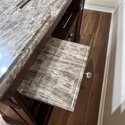 AICO ~ MICHEAL AMINI ~ Inlaid Marble Top Bar