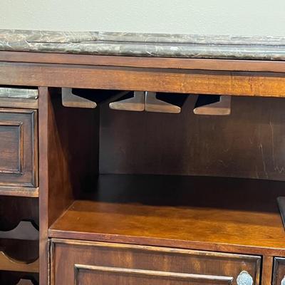 AICO ~ MICHEAL AMINI ~ Inlaid Marble Top Bar
