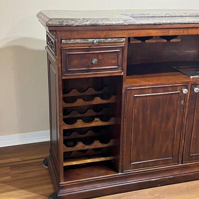 AICO ~ MICHEAL AMINI ~ Inlaid Marble Top Bar
