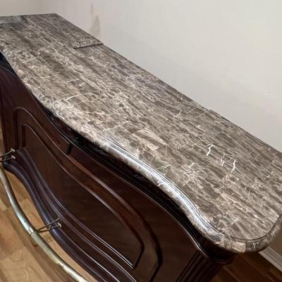 AICO ~ MICHEAL AMINI ~ Inlaid Marble Top Bar