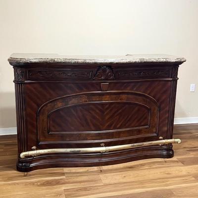 AICO ~ MICHEAL AMINI ~ Inlaid Marble Top Bar