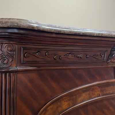 AICO ~ MICHEAL AMINI ~ Inlaid Marble Top Bar