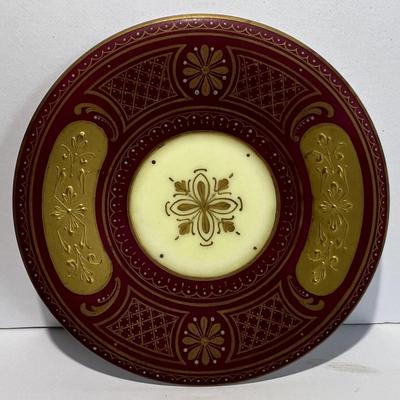 Antique RARE Royal Vienna Beehive Red/Gold Cameo Teacup & Saucer c1875 3" Cup & 4-1/8" Saucer in VG Preowned Condition.