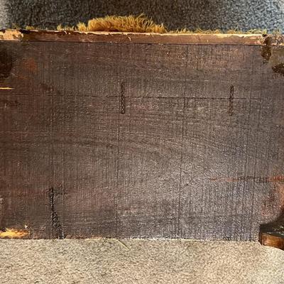 Antique Hand Made Foot Ottoman Early 1900's w/Secret Compartment and Made from an Explosive Wooden Box. See Pictures.