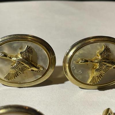 4-Vintage Pair of Fish & Game Cufflinks in VG Preowned Condition as Pictured.