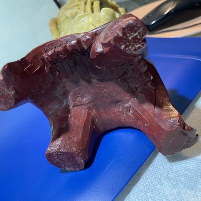 Antique Chinese Soapstone Carved Vase 12" Tall Preowned from an Estate.