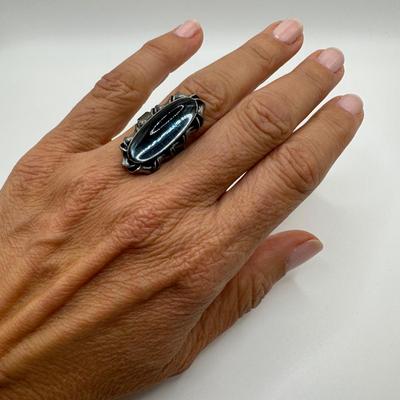 Black Glass Box and Silver Jewelry (LR- TF)