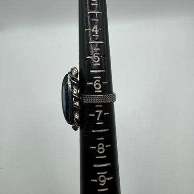 Black Glass Box and Silver Jewelry (LR- TF)
