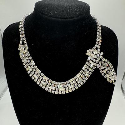 Black Glass Box and Silver Jewelry (LR- TF)
