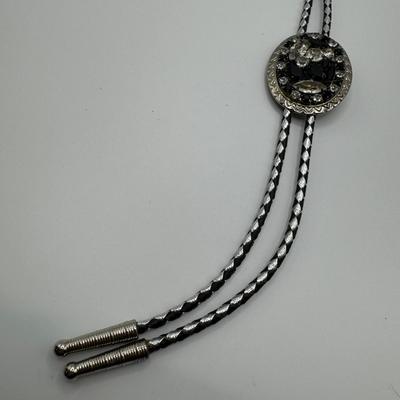 Black Glass Box and Silver Jewelry (LR- TF)
