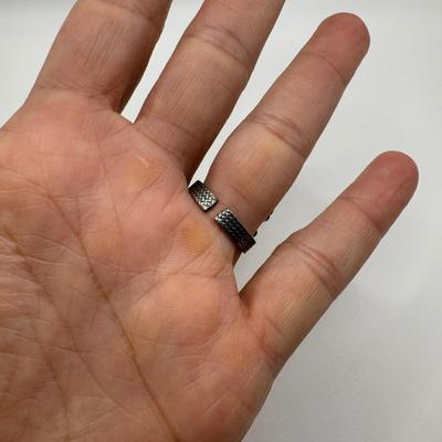Black Glass Box and Silver Jewelry (LR- TF)