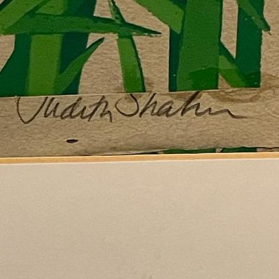Noted Artist JUDITH SHAHN (1929-2009) Artist Limited Edition 16/100 Frame Size 24" x 26" in VG Preowned Condition.