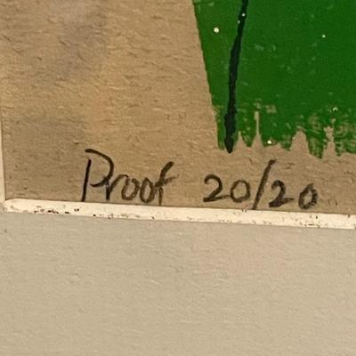 Noted Artist JUDITH SHAHN (1929-2009) Artist Proof Edition 20/20 Frame Size 24" x 26" in VG Preowned Condition.