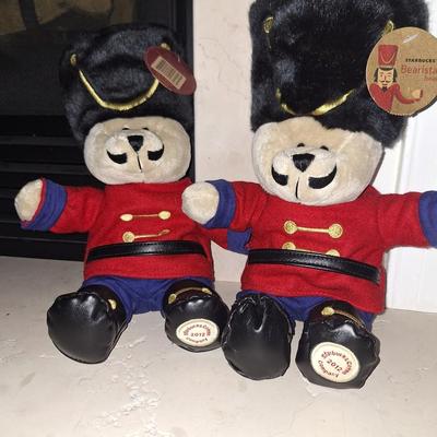 2 Starbucks Teddy Bear Plush Doll
