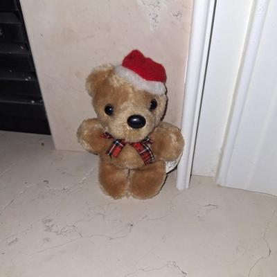 Small Teddy Bear with Santa hat