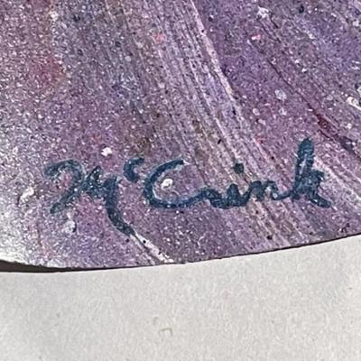 Noted NJ Artist Michael P. McCrink Signed Copper Metal Fabricated Table Centerpiece Artwork Approx 16" x 22" in Good Condition.