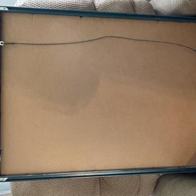 Native American Indian Petroglyph-II Signed Print Whitefeather Artwork Frame Size 21" x 28" in VG Condition.