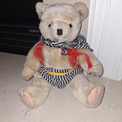 12" VINTAGE TREASURE ISLAND TEDDY BEAR