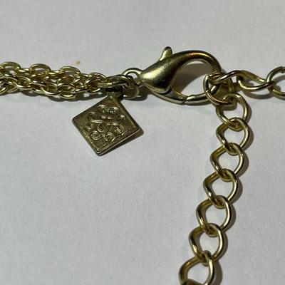 Heavy Preowned Gold-tone Adjustable Fashion Necklace in Good Condition as Pictured.