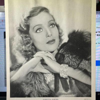 Loretta Young Original 1930's - 8x10 Linen Photo "Shanghai" Paramount Pictures as Pictured.