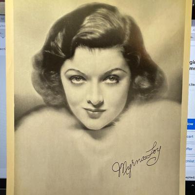Myrna Loy - 8x10 Stamped Signature Photograph as Pictured.