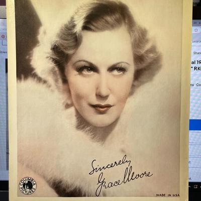 GRACE MOORE - 8x10 Stamped Signature Photograph as Pictured.