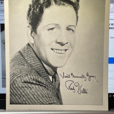 RUDY VALLEE - 8x10 Stamped Signature Musical Photo Print as Pictured.