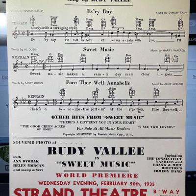 RUDY VALLEE - 8x10 Stamped Signature Musical Photo Print as Pictured.