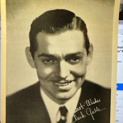 CLARK GABLE Actor- 8x10 Photo Print w/Stamped Signature as Pictured.