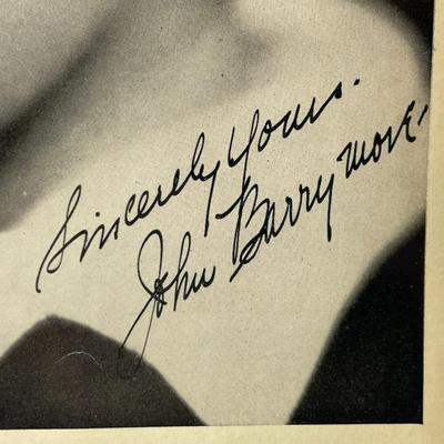 JOHN BARRYMORE - 8x10 Photo Print w/Stamped Signature as Pictured.