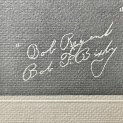 BOB REGENT/BOB BIXBY - 8x10 Etching Print w/Stamped Signature as Pictured.