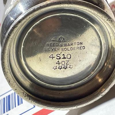 Vintage Reed & Barton Creamer 4S10, Silver Soldered, 4oz, 3" Tall in Good Preowned Condition.
