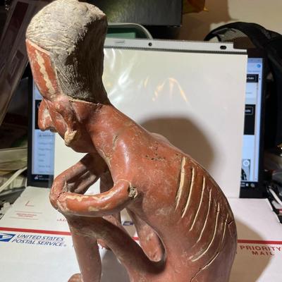 Pre-Columbian Era Central American Mexican/Mayan Terracotta Figure Statue 10.25" Tall x 6" Wide w/Major Repairs as Pic'd....