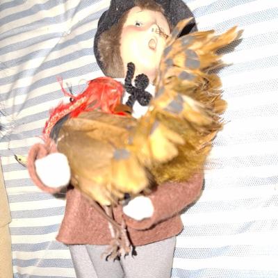 Pilgrim Boy with Turkey