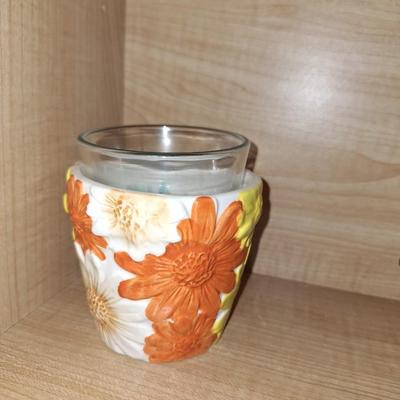 Sunflower vase candle holder