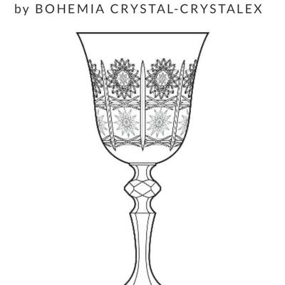 BOHEMIAN CRYSTAL CRYSTAYLEX ~ Laura ~ Wine Glasses ~ Set Of Six (6)