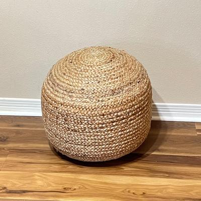 Braided Jute Pouf Stool