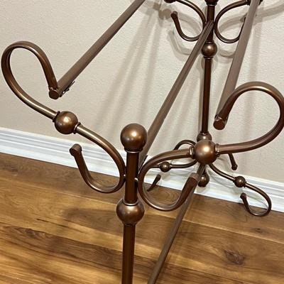 Pair (2) Metal Dark Bronze Colored Quilt Racks