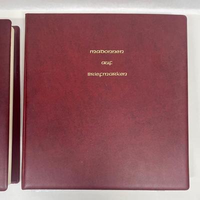 German Language Madonna Stamps Embossed Binders - Madonnen auf Briefmarken