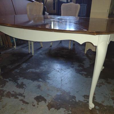 French Provincial Style Dining Table and Six Chairs