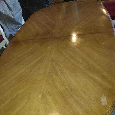French Provincial Style Dining Table and Six Chairs