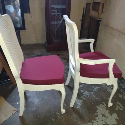 French Provincial Style Dining Table and Six Chairs