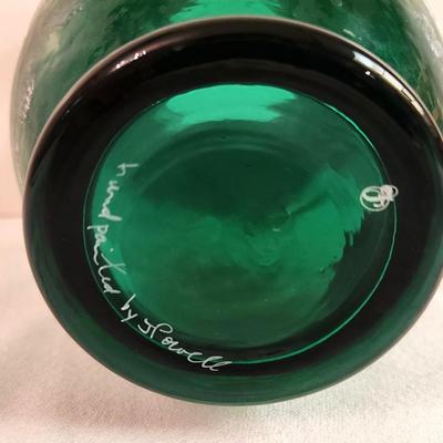 Lot #1 Fenton Mary Gregory Style Emerald Green Pitcher - retired 2010