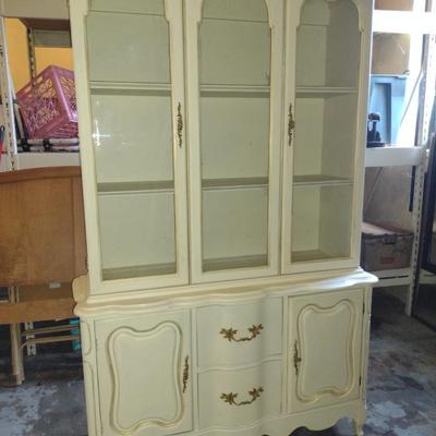 French Provincial Style China Hutch