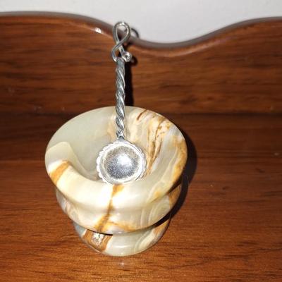 Marble mortar/ spoon