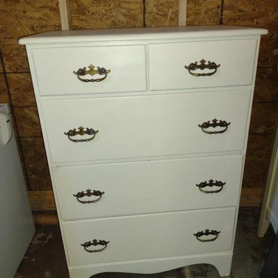 Painted Wooden Tall Dresser